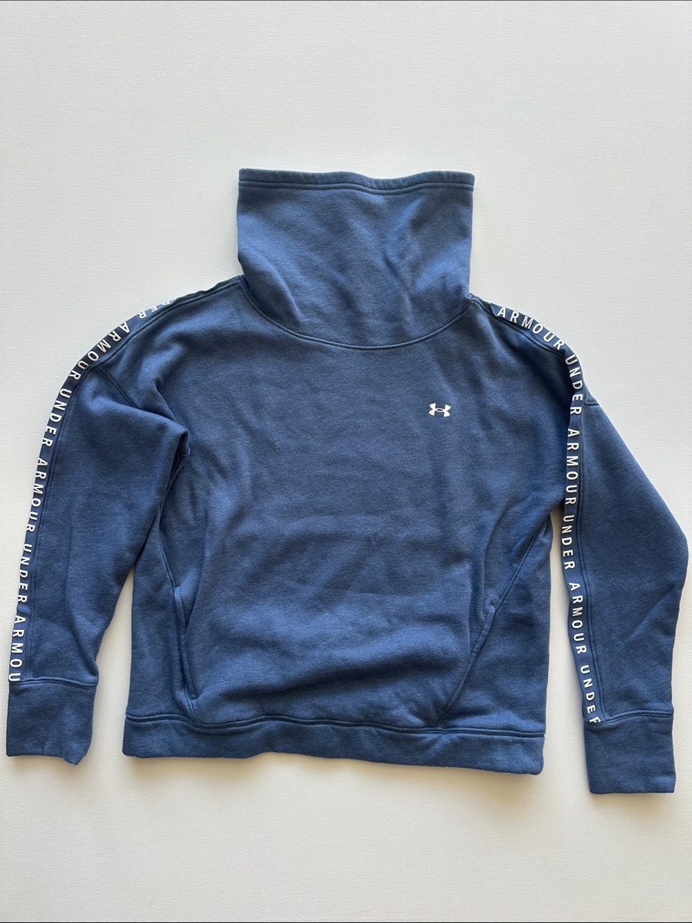 Under Armour Cowl Neck Pullover with Branded Sleeve Tape